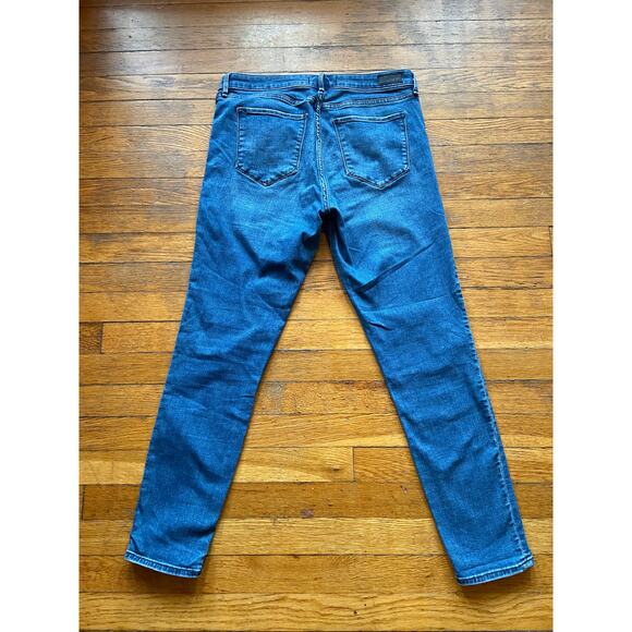 ABERCROMBIE & FITCH 'The Super Skinny Mid Rise' Distressed Jeans sz 12w/31 - Picture 7 of 12